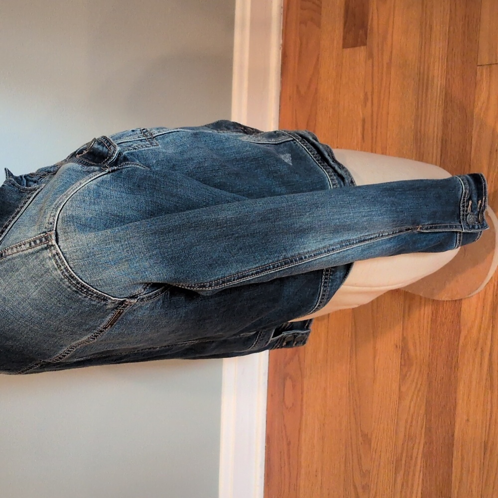 Prana Distressed Blue Jean Jacket - Picture 3 of 14